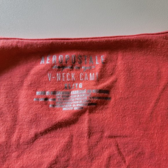 Aeropostale Orange / Coral V - Neck Women's Size X Large - Picture 3 of 3